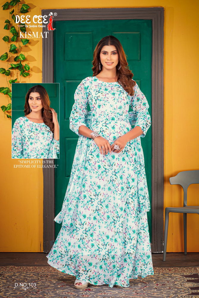 Kismat By Deecee Georgette Digital Printed Long Kurti With Dupatta Wholesale Price In Surat